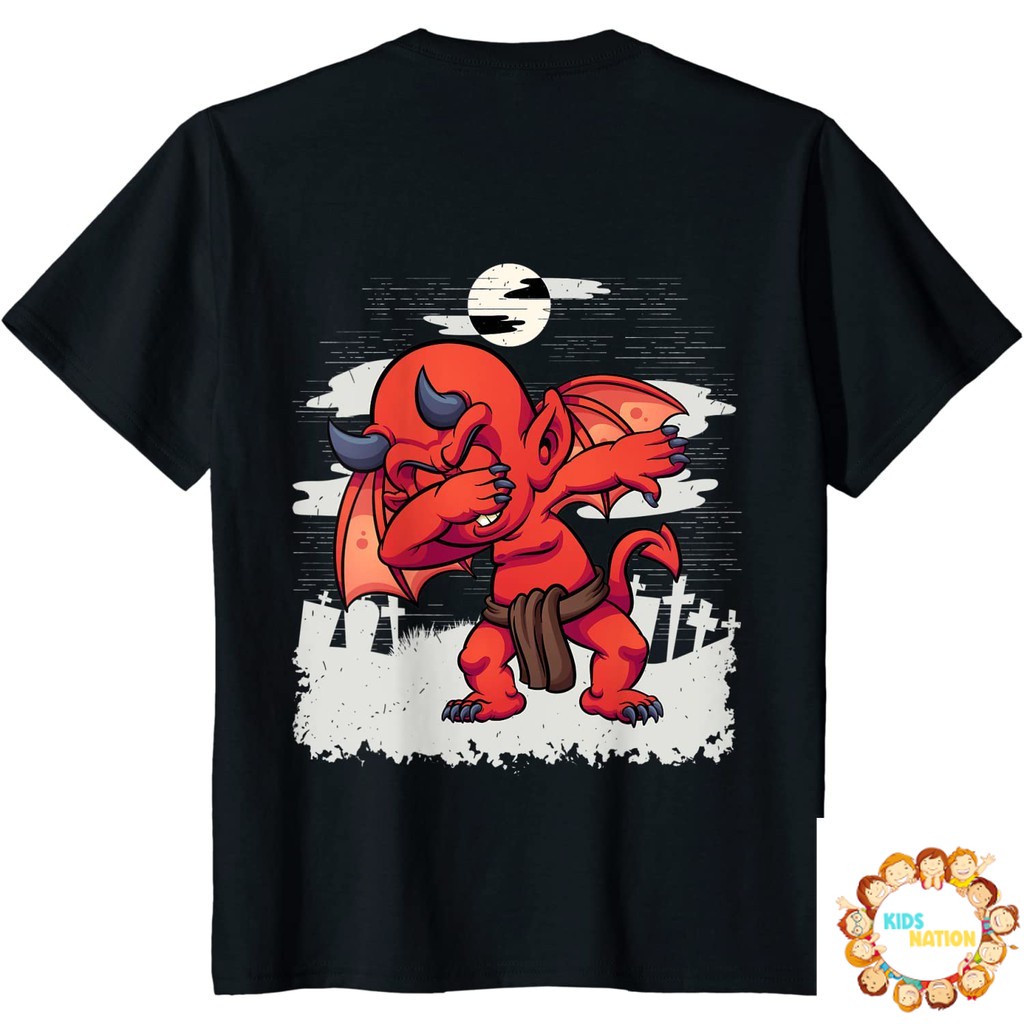 Baju anak Dabbing Demon Devil Funny Halloween Costume Holiday Gifts T-Shirt
