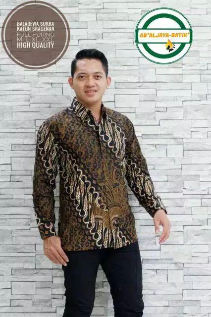 Kemeja Batik Parang Sogan Lapis Furing Batik Katun Primisima Batik Solo Batik Coklat Brown