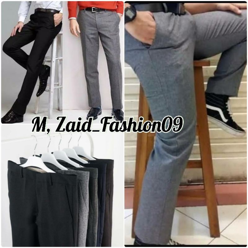 COD /CELANA BAHAN FORMAL/KANTORAN//SLIMFIT//KERJA PRIA/KATUN SEMI WOOL