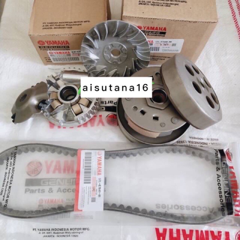 Paketan Pully CVT mio sporty/mio smile/mio soul/fino karbu paket(pully komplit )