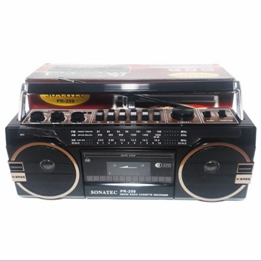 Radio Kaset Sonatec PR 259 FM AM USB Mp3 Player Radio Jadul AC DC