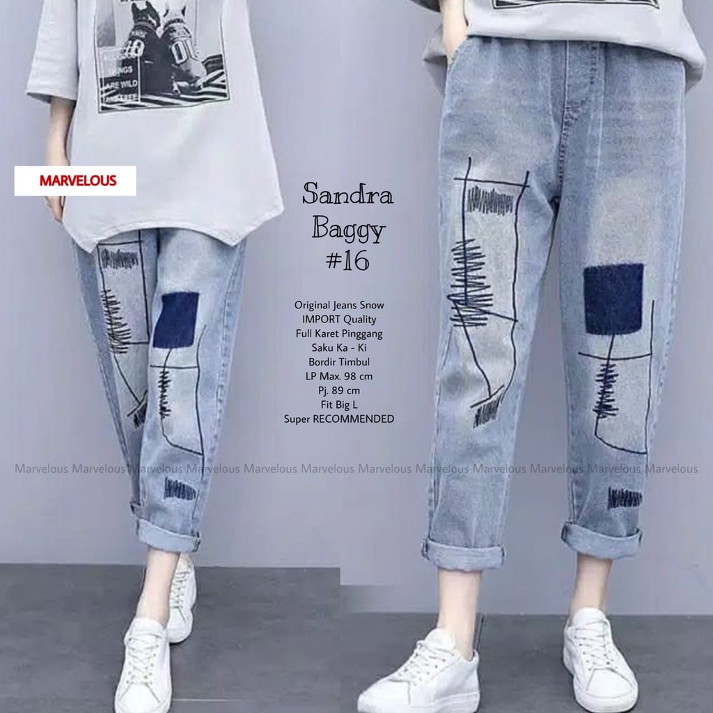 celana panjang jeans motif baggy / sandra baggy 14