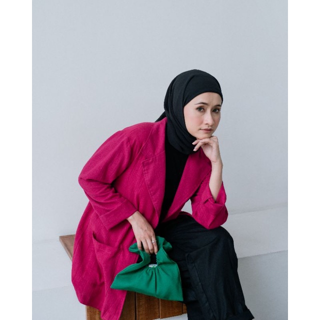 Blazer Outer Linen Wanita Korea Murah - PUREbyLastin