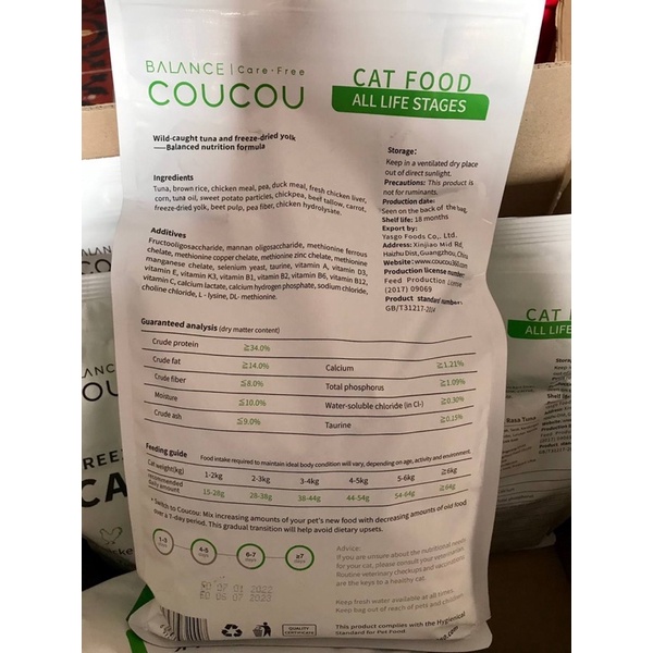 COUCOU Premium Cat Food 1.5 Kg