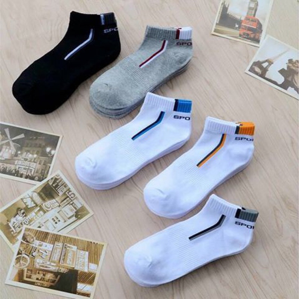 ✧YUKSHOPING✧ R103 Kaos Kaki Polos 6 Garis Unisex Fashion Wanita/Pria Kaos Kaki Import Murah Jakarta-6