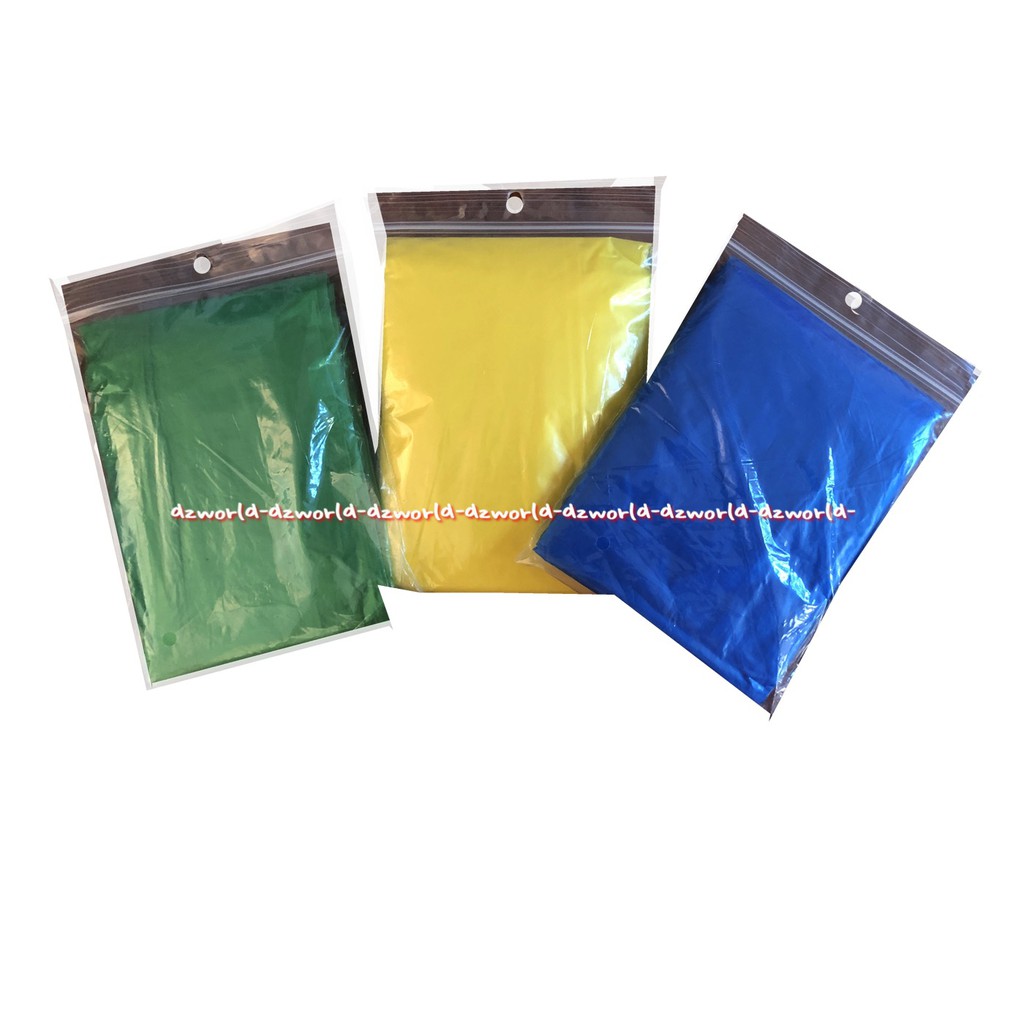 Emergency Poncho 60x90inchi Jas Hujan Pocho Warna Dengan Tutup Kepala