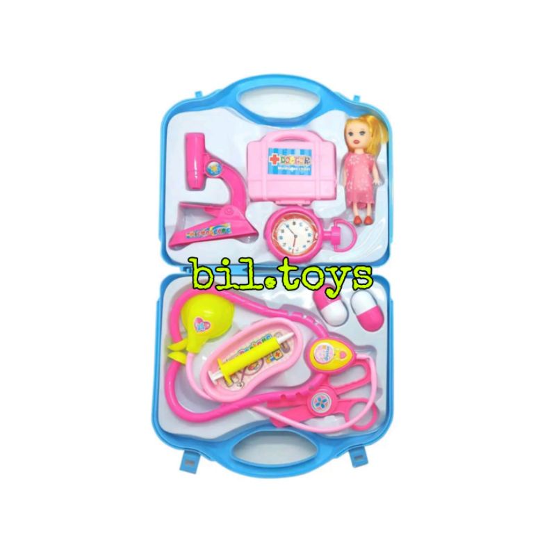 MAINAN ANAK PEREMPUAN LAKI LAKI PERAN DOKTER MAINAN DOKTER DOKTERAN MAINAN DOKTER KOPER + BONEKA