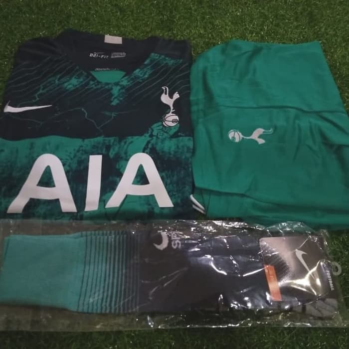 Sale 1 Set Dewasa Jersey Celana Kaos Kaki Tottenham_ 3Rd 18/19 Grade Ori |