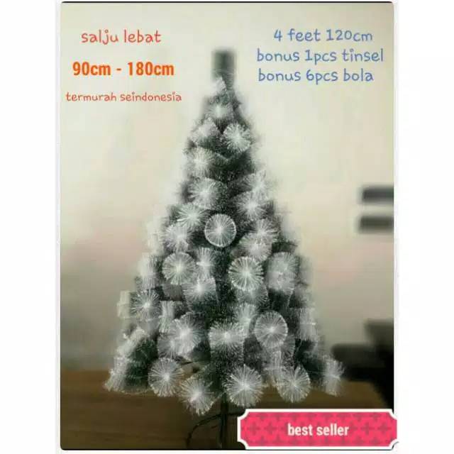 POHON NATAL SALJU LEBAT 4 FEET 120CM RESTOCK/POHON NATAL SALJU  LEBAT BEST SELLER
