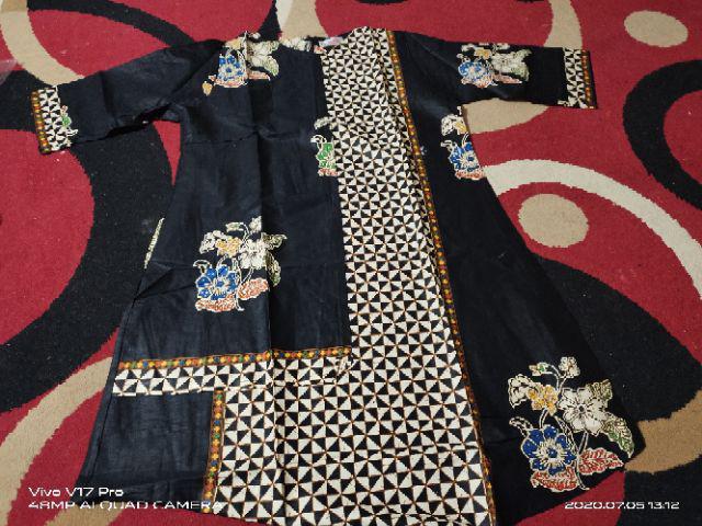 Batik Solo Tunic Genes Ziggy Tali Atasan Tunik Wanita Kerja Kantor Dan Kondangan