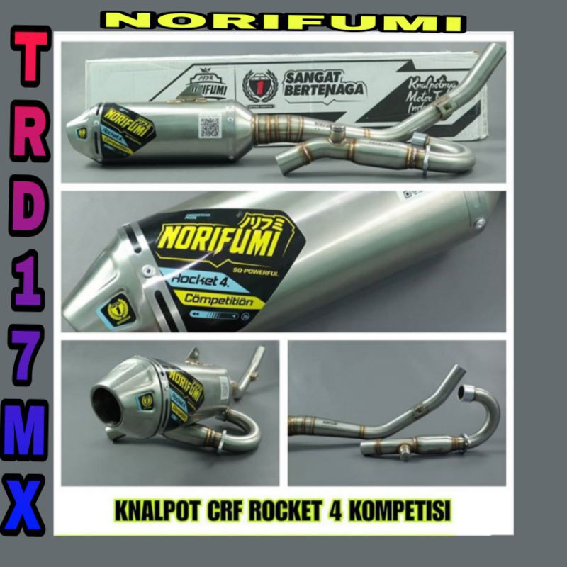 Knalpot crf norifumi rocket 4 kompetisi orginal