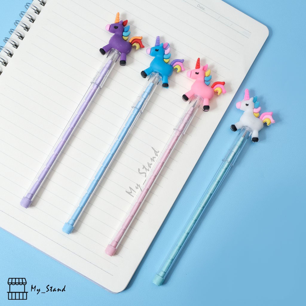 

Pensil Unicorn Peluru Lantu Susun Bensia Refill Isi Kuda Pony Gift Hadiah anak