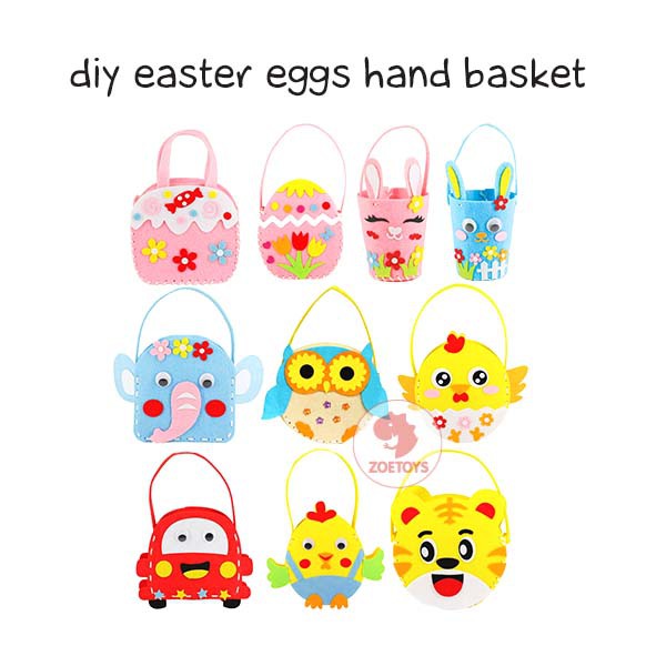Zoetoys DIY Easter Bag Hand Basket | Hampers Art and Craft Halloween Cari Bingkisan Paskah