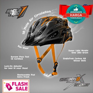 DISKON MURAH Helm  sepeda  SingleTrek Neutron  G Merah 