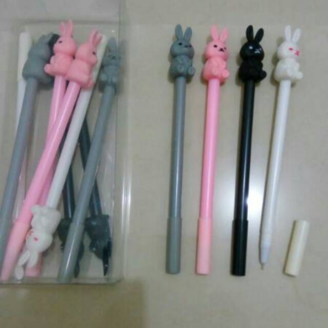 

Pulpen Kelinci Putih Pink HitamAbu