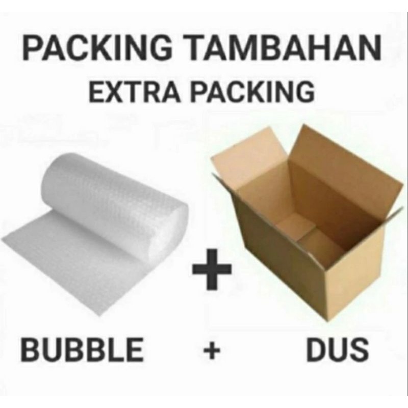 

packing tambahan buble warp + kardus