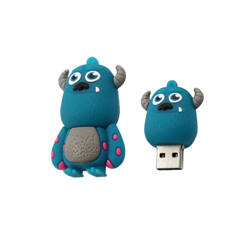 Pen Drive Usb Monster Kartun 1GB 8GB 16GB 32GB 64GB 128GB Usb Flash Memory Stick 2.0 Kecepatan Tinggi