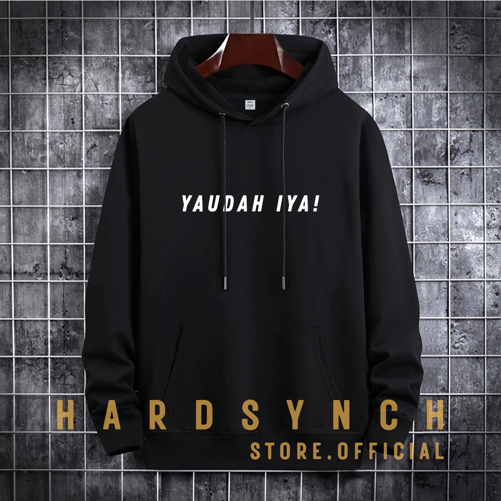 Sweater Hoodie Yaudah Iya Unisex ( Pria &amp; Wanita ) Premium Quality S-XXL Cotton Fleece / Sweater Korean Style / Sweater Hoodie / Sweater Polos / Sweater Wanita / Sweater Pria / Sweater Hoodie Distro Original