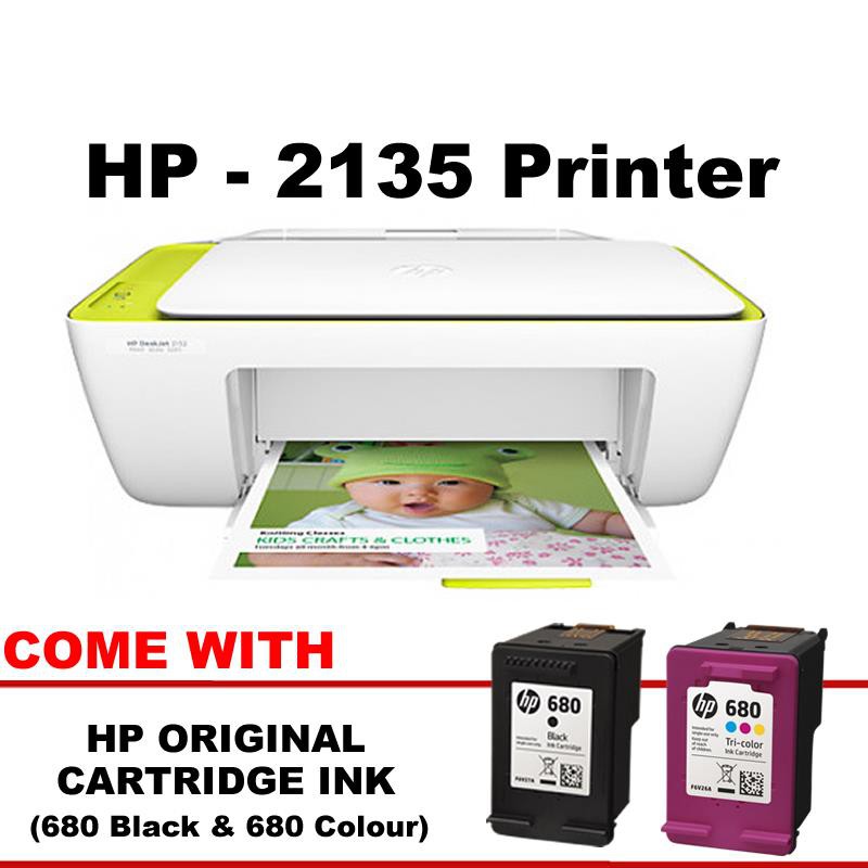 Jual Printer Scan Copy HP DeskJet 2135 cartridge kartrid 680 warna