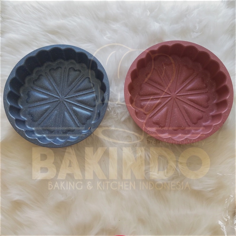 Kingsbakeware Loyang Motif Charlotte love / Polos Anti Lengket Cetakan Kue Bolu Cake Marmer Nordic Style