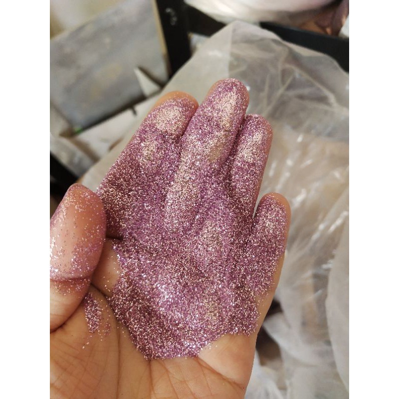 SERBUK GLITTER WARNA SOFT PURPLE UNGU KILOAN