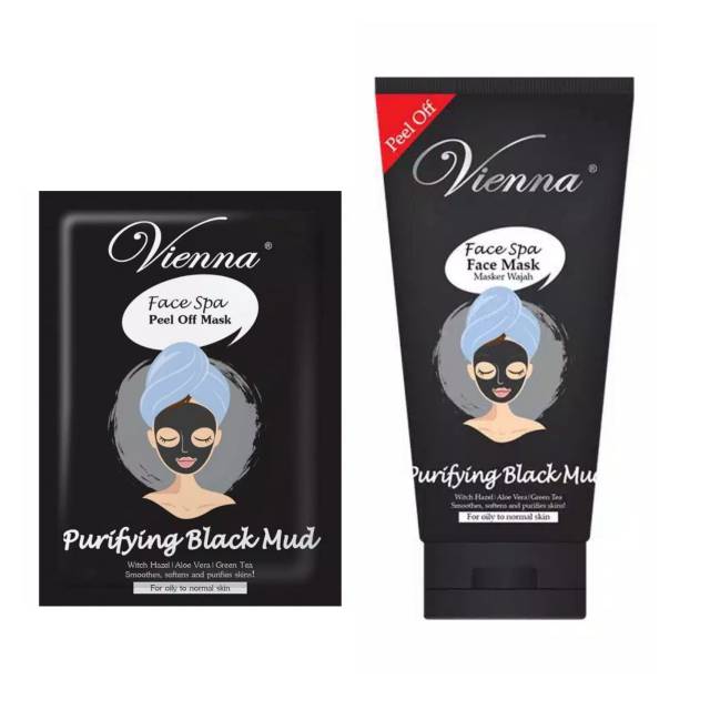 VIENNA Face Spa Peel Off Mask Purifiying Black Mud 15ml - 50ml