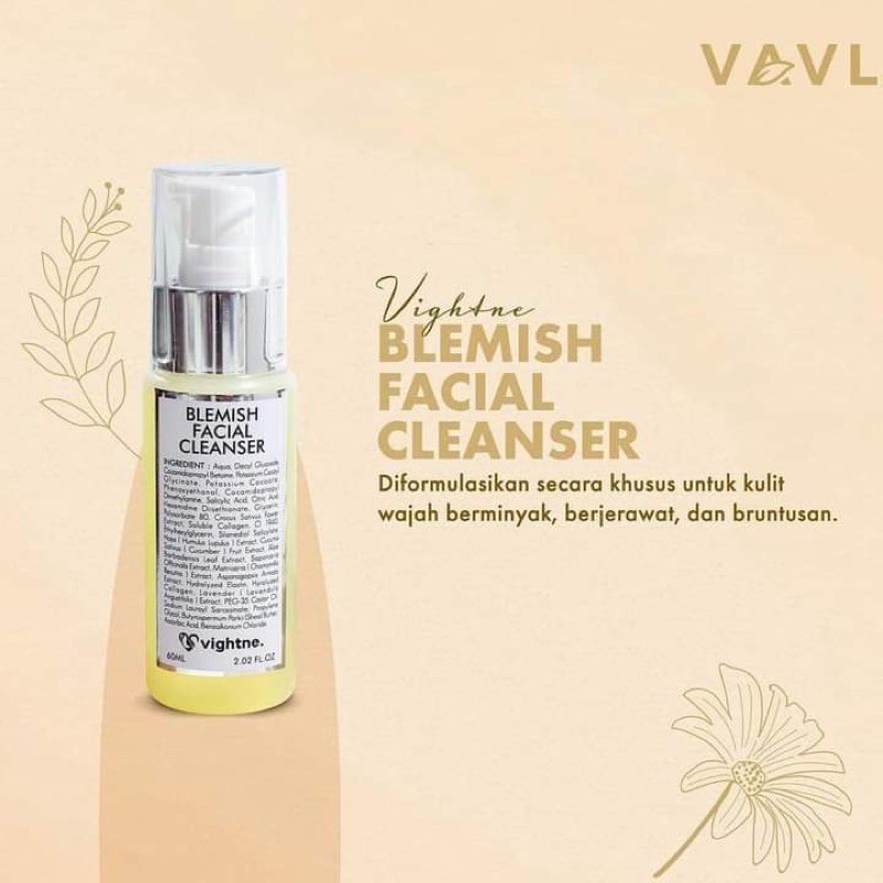 VAVL PAKET ACNE Ori/ Blemish [Strong] FREE GIFT (Serum Blemish, Facial Wash, Face Mist Saffron) BPOM