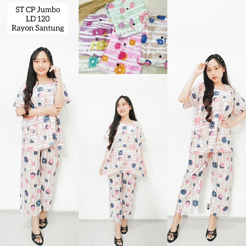 SETELAN ST CP JUMBO XXL DASTER WANITA BAJU TIDUR JUMBO HARGA GROSIR SURABAYA SIDOARJO
