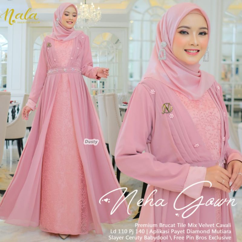 NEHA GOWN ORIGINAL NALA FASHION MURAH SOLO SPASSY UWAIS SHOFIYA ELSIRE MORIST MOELA