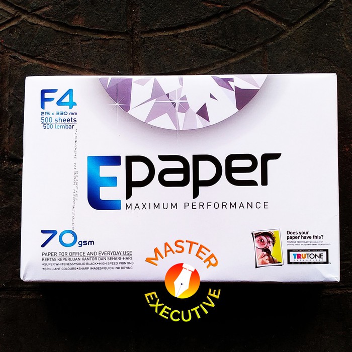 [Rim] EPaper Kertas HVS F4 / Folio 70 gsm 215 x 330 mm Print Fotokopi Foto Copy