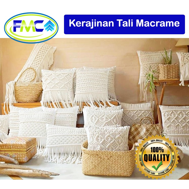 Tali Katun Macrame 2mm 3mm Warna Kualitas Super Tali Tas Sepatu Aksesoris Gantungan Hiasan Kerajinan Cotton Rope Makrame