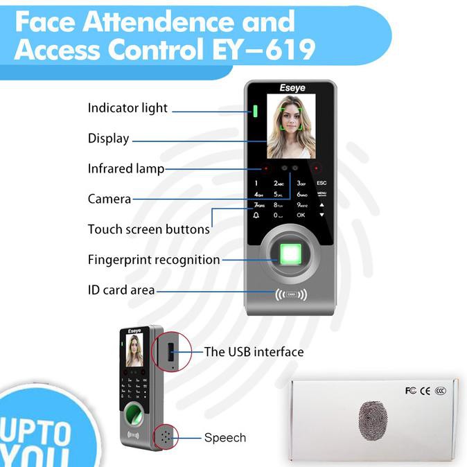 GRATIS ONGKIR Mesin Absensi Wajah dan Sidik Jari - Face Attendance Finger Print - adaptor AP093