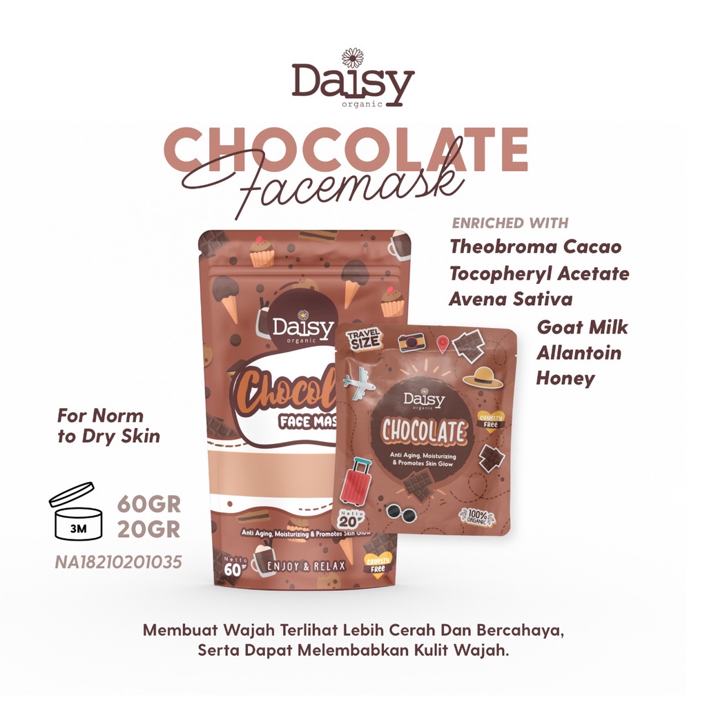 [Free Gift] Daisy Organic Masker Organik 60gr Full size