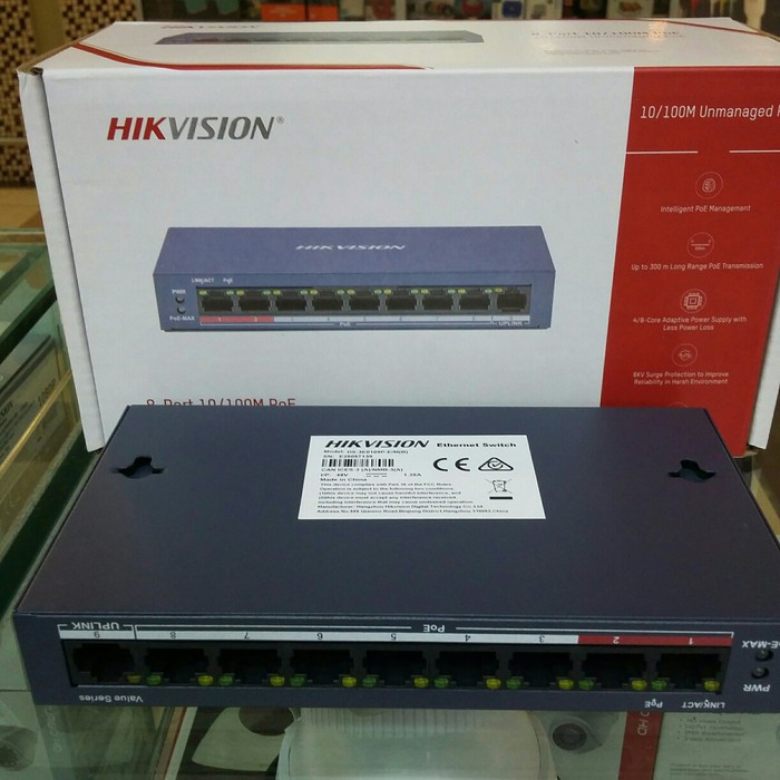 Solusi Hikvision Switch hub Poe 8+2 port DS-3E0109P-E/M Diskon
