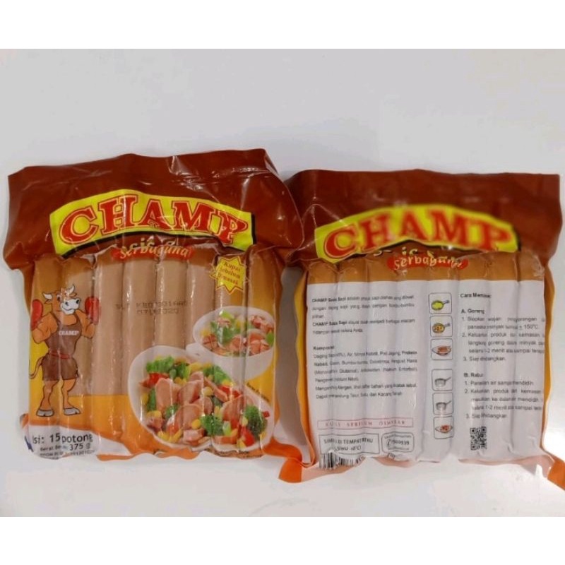

Sosis Sapi CHAMP 375gr isi 15