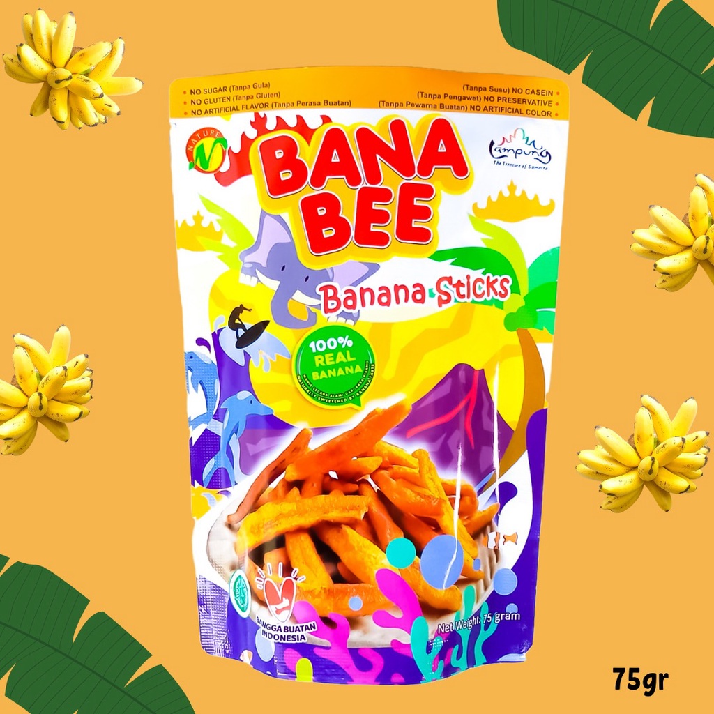 

BANABEE Pisang Stick 75gr oleh oleh keripik pisang muli khas Lampung ECER dan GROSIR | Kiiyoomii |