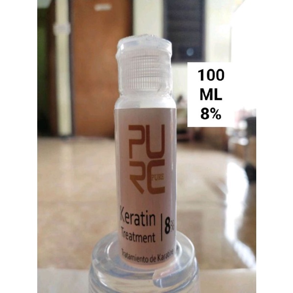 Pelurus Rambut Keratin PURC 8% PER 100ML Treatment Smoothing Pure Brazilian
