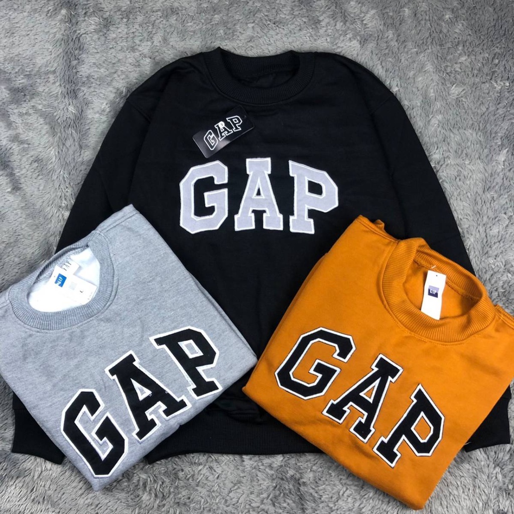 CREWNECK GAP FULL BORDIR PREMIUM | JAKET SWEATER GAP PRIA&amp;WANITA | SWITER OVER SIZE WANITA