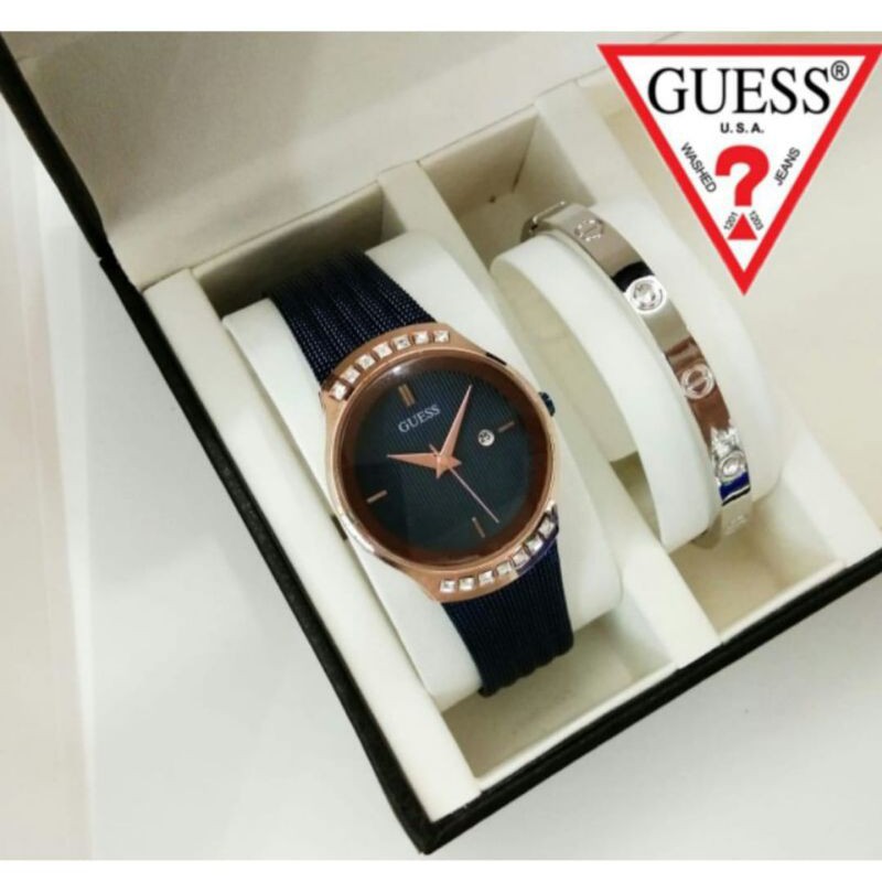 jam tangan terbaru Gu3ss free gelang d.3,2cm. 140rb