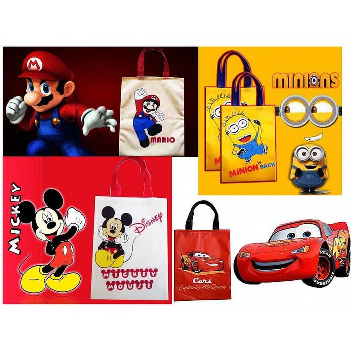 

Goodie Bag Kartun Cowok Karakter Mario Bros Mickey Mouse Minion Mcquee - Bu74