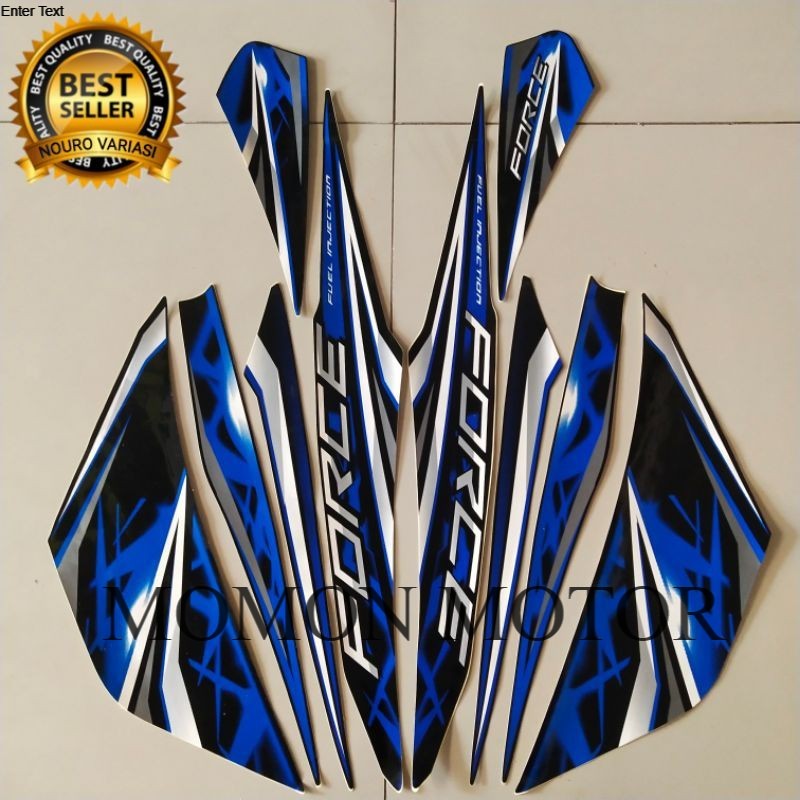 Sticker Striping Yamaha Vega force 2014 hitam biru