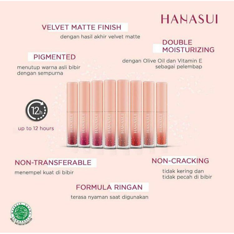 [BPOM] HANASUI MATTEDORABLE LIPCREAM | Hanasui Boba Edition | Hanasui Mattedorable Boba Lipcream | Hanasui Lipcream