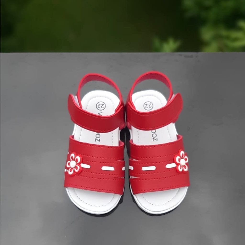 TOKOERS BB02 Sepatu Sandal Anak Perempuan Umur 1 2 3 tahun - VINANDOZ Original Motif Bunga