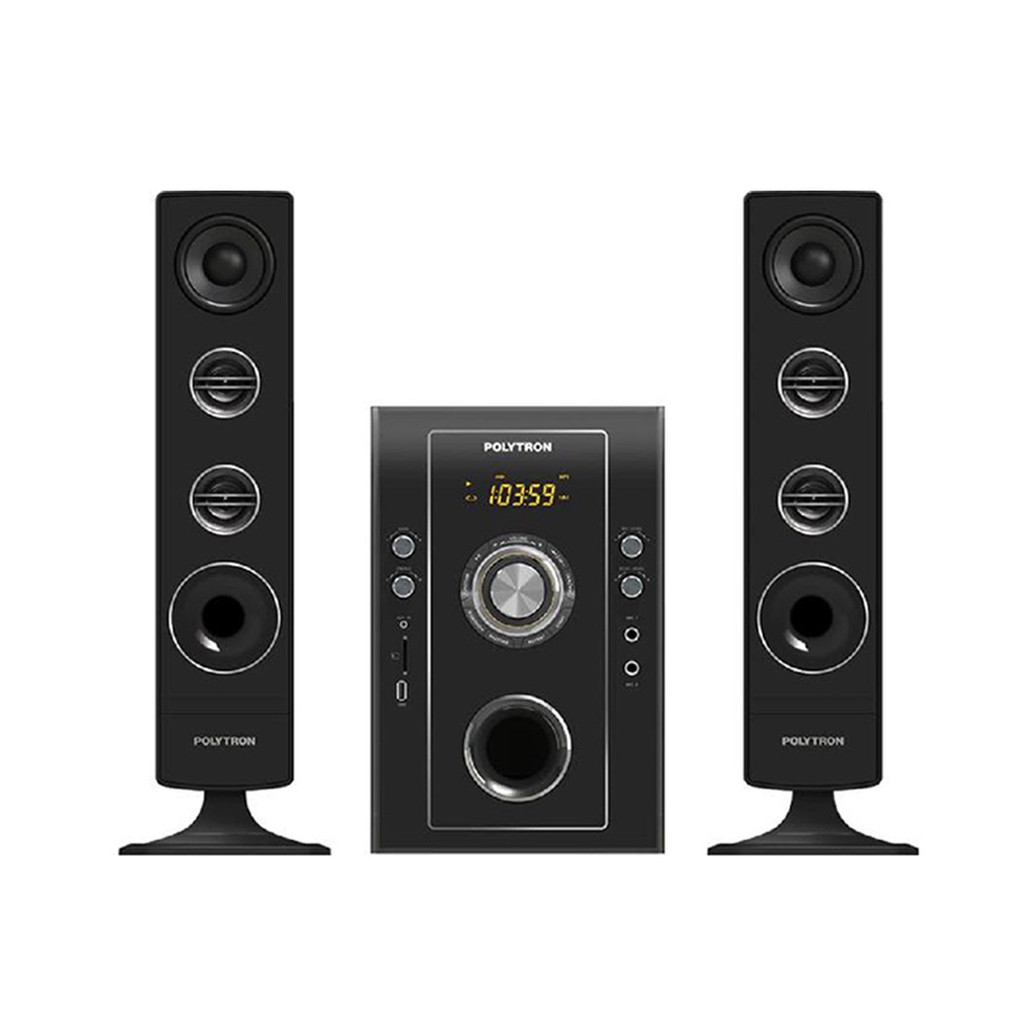 POLYTRON PMA 9506 BA / BLACK HITAM / MULTIMEDIA SPEAKER + USB + BLUETOOTH / PMA9506BA