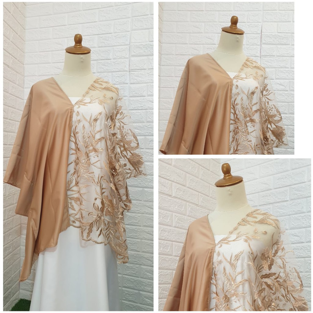 Blouse half mix tille mirror