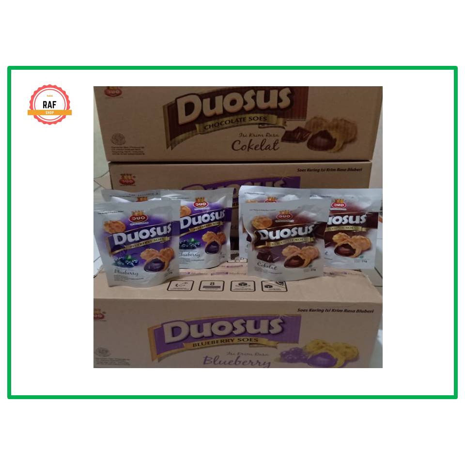 Jual Kue Duosus Rasa Mix Coklat And Bluberry 1 Dus 30 X 35 Gr Shopee Indonesia 5353