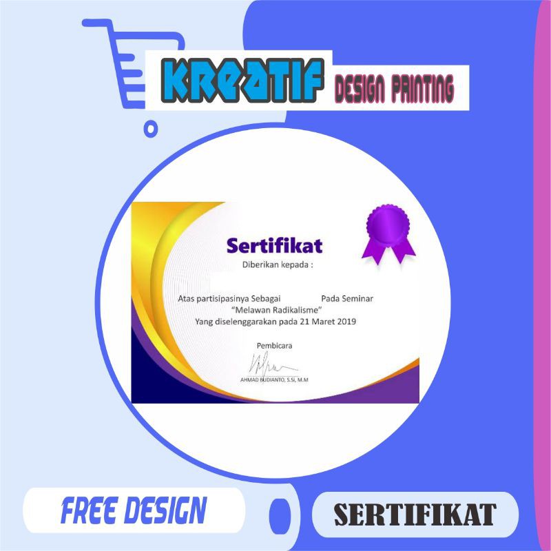 

Cetak Piagam Sertifikat Murah | Custom Design Free
