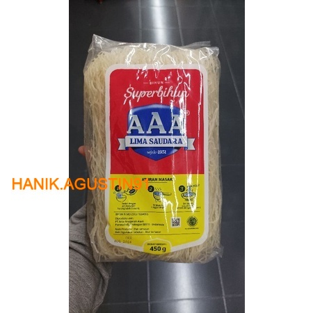 

3A Bihun Lima Saudara AAA 450gr / AAA Lima Saudara Super Bihun 450gr