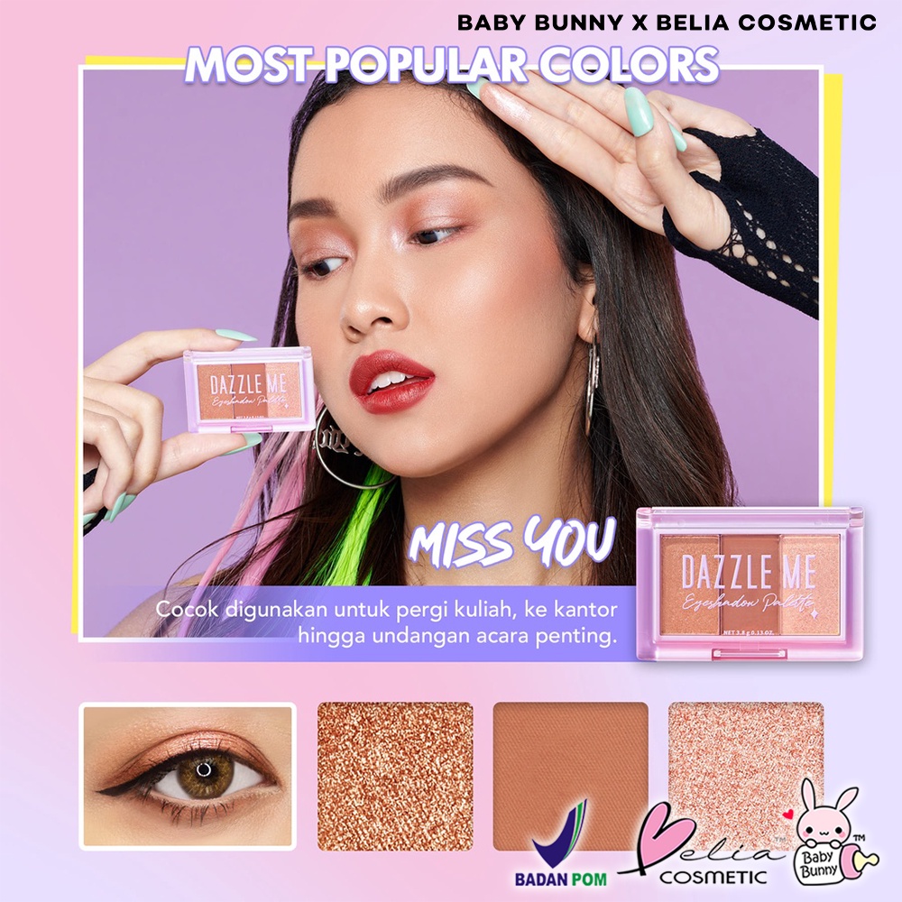 ❤ BELIA ❤ DAZZLE ME Cutie Pie Eyeshadow Palette 3 Colors | Eye Shadow | Riasan Mata | BPOM