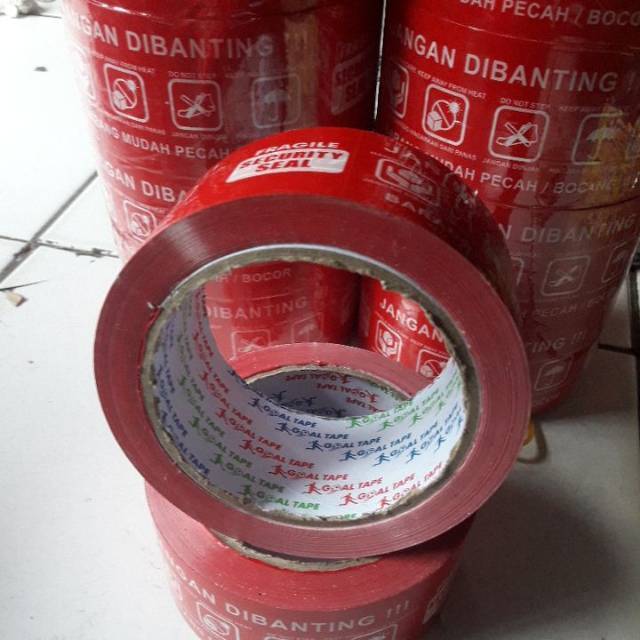 Lakban Goal Tape Jangan Dibanting 2Inch / 48mm Panjang 100 yard(100 M)